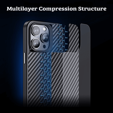 iPhone 16 Pro Compatible Case Cover With Armor Xtreme Soft TPU+1500D Kevlar And Compatible with MagSafe Technology